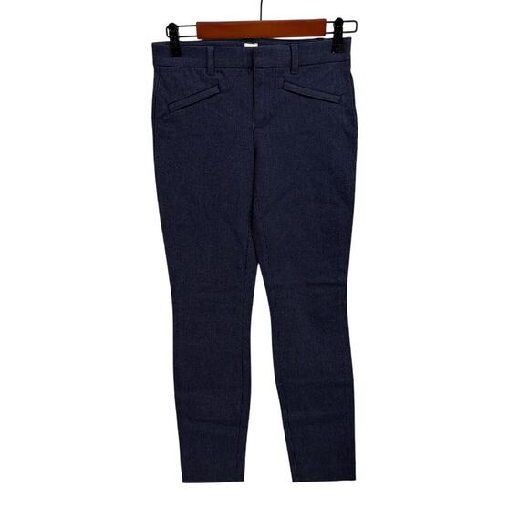 GAP Pants Navy Blue Striped Skinny Ankle Chino Casual Dress Pants Size 00 - Picture 1 of 5